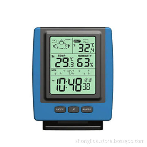 Novelty Digital Room Thermometer with 433MHz Frequency, 12/24-hour Time Display